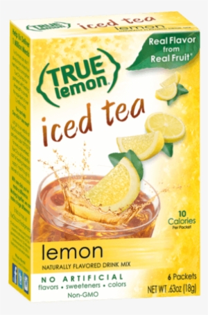 True Lemon Iced Tea Box - True Citrus, True Lemon Water Enhancer Mix, Peach Lemonade