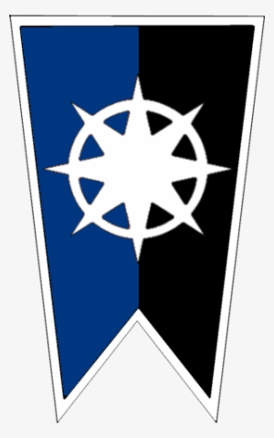 Crest Blue Black Star - Stock Illustration