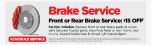 $15 Off Front Or Rear Brake Service - Venta De Autos