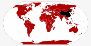 The Countries In Red Have Netflix So This Is Where - World Map Icon