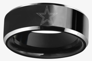 Dallas Cowboys Star Black Tungsten Wedding Band - Minnesota Vikings Wedding Band