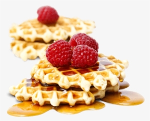 Belgian Waffle With Berries And Syrup - Waffle Png