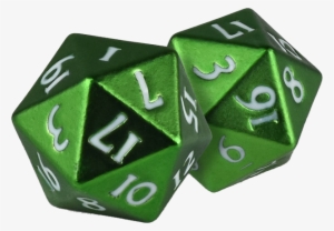 Ultra Pro D20 Dice Set Heavy Metal Green - Heavy Metal Set Of 2 D-20 Dice: Green