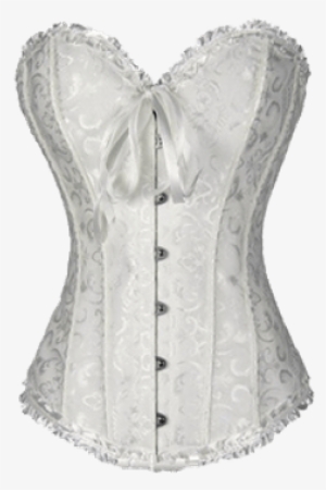 Bridal Corset - Espartilho Branco E Vermelho