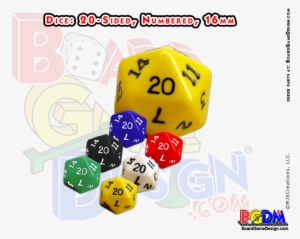 20 Sided Numbered Dice, D20 - Dice