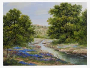 Graphic Black And White Library Texas Bluebonnet Painting - Bluebonnet