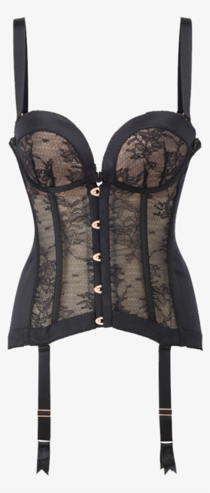 Retrolution Corset Product Front - Torselet Zwart