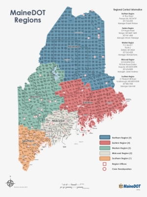 Maine Dot Regions Map