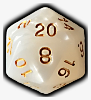 20-sided White Die - Dessert