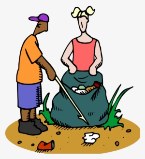 Cleaning The Beach People Clipart - Keeping The School Clean