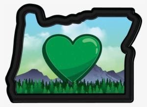 Free Heart In Oregon Sticker - Oregon