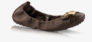 Lucky Ballerina In Monogram Canvas And Iridescent Calf - Shoe