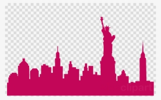 Download New York City Skyline Png Pink Clipart Manhattan