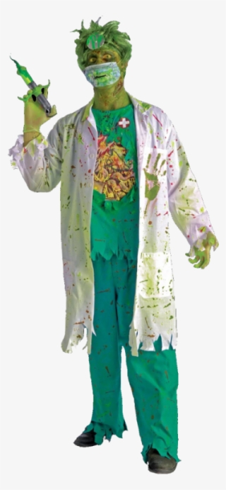 Zombie Doctor Costume With Mask - Biohazard Zombie Costume