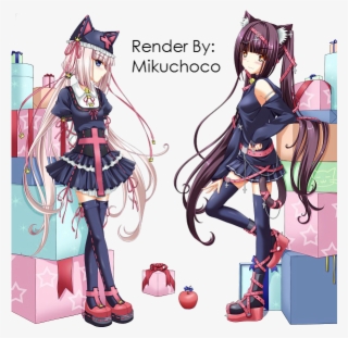 Chocolo And Vanilla - Anime Neko Twin Girls