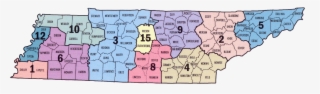 Tna District Map Color Transparent Background For Web - Tennessee ...