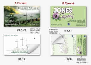 A Business Card With 1 Or 2 Peel-off Sticky Notes On