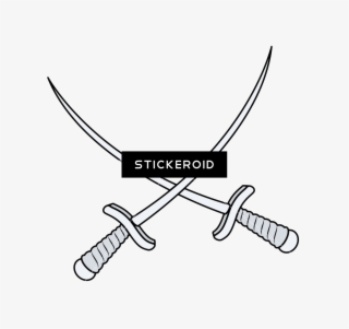 Cross Sword - Line Art