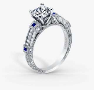 Carmella Platinum Engagement Ring - Kirk Kara Stella Diamond Split Shank Diamond Ring