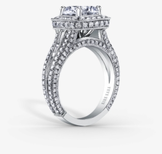Carmella, Most Prized Creations Platinum Engagement - Kirk Kara Carmella Wedding Band