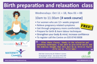 Birth Preparation And Relaxation Class Starts Wednesday