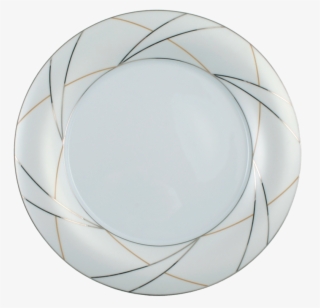 Plate Flat Round 28 Cm, Jade 3669 Silk, Tettau Porcelain - Circle