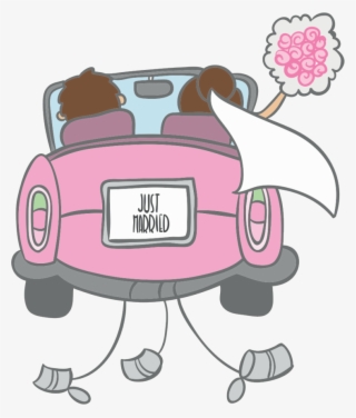 مباركين عرس الاثنين Clipart Wedding Invitation Marriage - Noivos Desenho Carro Png
