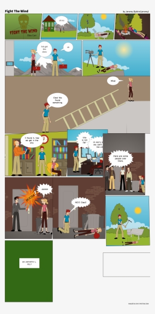 Fight The Wind By Elias Carter - Cartoon