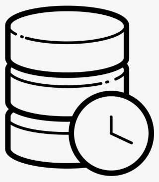 Server Clocks And Database Icon - Clock Database Icon
