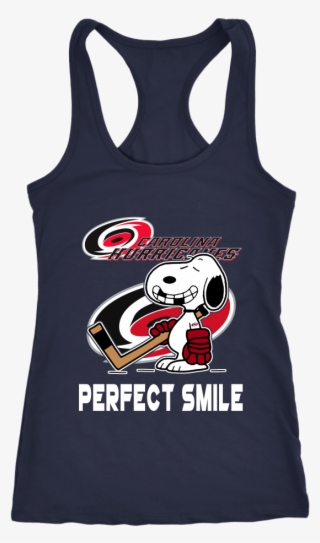 Nhl Carolina Hurricanes Snoopy Perfect Smile Hockey - Lesbian Shirt Racerback Tank Top T-shirt. Funny Lesbian