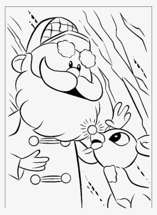 Baby Rudolph With Santa Coloring Pages - Christmas Rudolph With Santa Coloring Pages