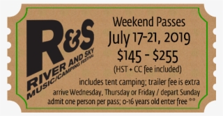 Product Image For R&s Weekend Passes - 2019