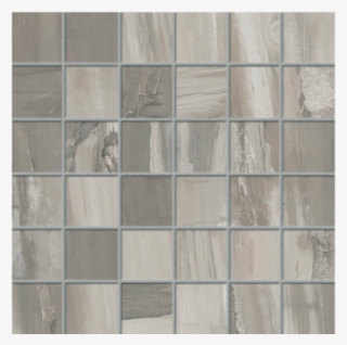 Petrified Wood 2x 2 Mosaic On Gray Natural - Petrified Wood