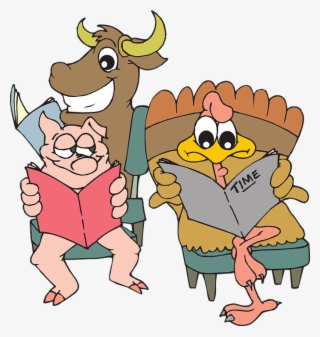 Animated Summer Cliparts 24, Buy Clip Art - Animals Reading Png