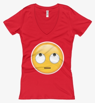 Women's Emoji V Neck - Shirt