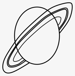 Planet Clipart Black And White - Saturn In Black And White