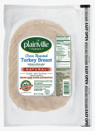 Natural* Pre-sliced Oven Roasted Turkey Breast - Plainville Farms Turkey Breast