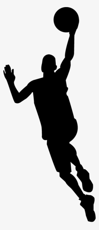 Basketball Player Silhouette Png - Basketball Logo Lay Up