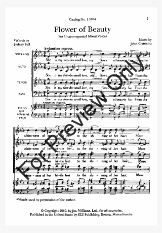 Flower Of Beauty Thumbnail Flower Of Beauty Thumbnail - John Clements: Flower Of Beauty (sheet Music)