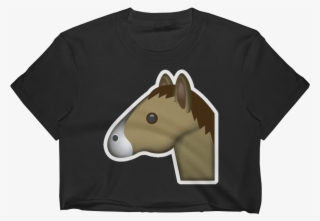 Emoji Crop Top T Shirt - Mustang Horse