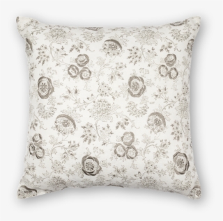 Eloquence Printed Linen Pillow Gray - Linen