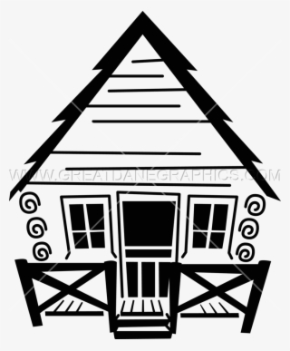 Camp Cabin - Cabin Clip Art Black And White