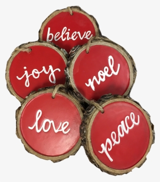 Red Bark Ornaments - Red Bark Ornaments (set Of 5)