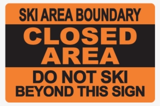 18" X 12" Ski Area Boundary - Orange
