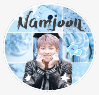 Rm Namjoon Bts Blue Collage Tumblr Edit - Stickers Bts Tumblr Rm