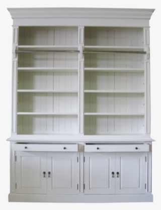 French Provincial Two Bay Bookcase - Hutch