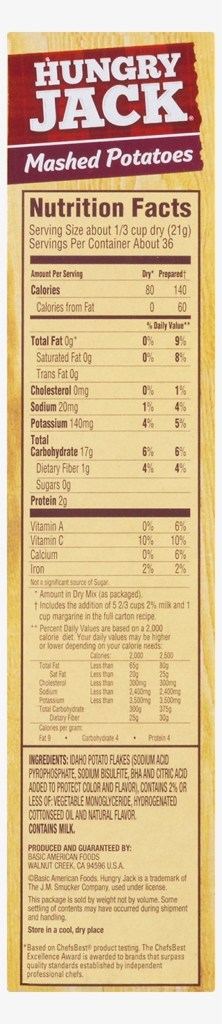 Hungry Jack Mashed Potatoes - 40 Oz