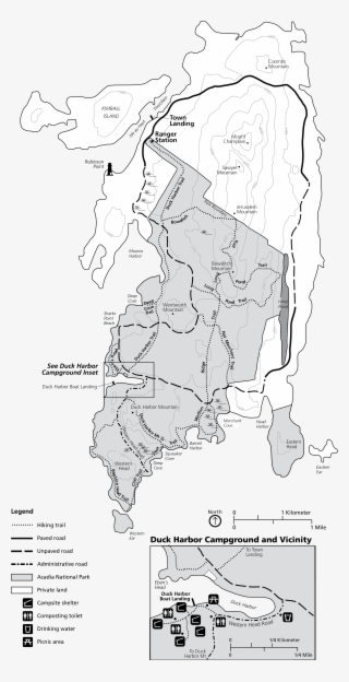 Isle Au Haut Map - Isle Au Haut Cliff Trail Map