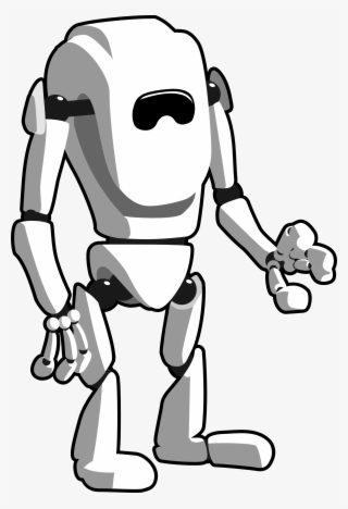 Banner Royalty Free Clipartist - Robots In Black And White