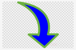 Curved Arrow Pointing Down Gif Clipart Arrow Clip Art - Blue Arrow Curved Down